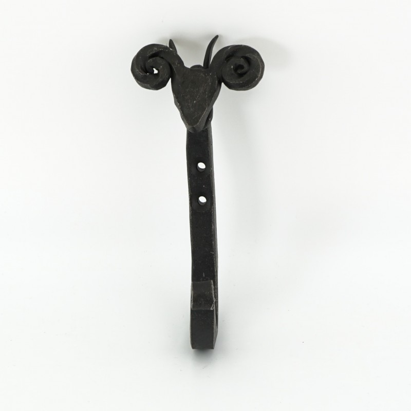 Cast iron coat hooks | rams head single coat hook | Oak & Forge