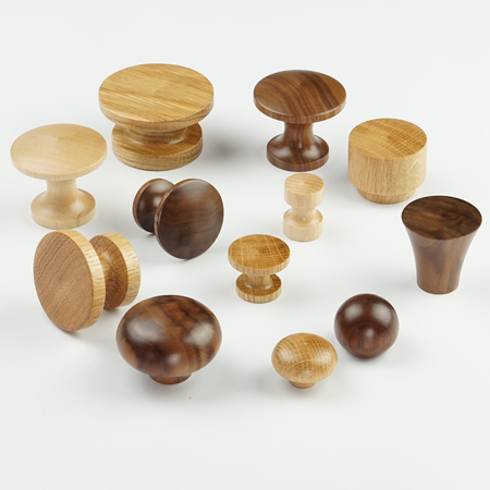 Wooden Knobs For Cupboards, Cabinets & Drawers - Ash, Oak, Walnut